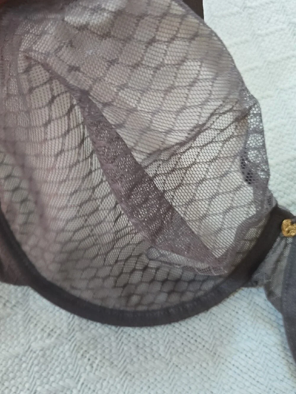 34 DD  Womens Natori Black Lace Overlay Underwire Bra